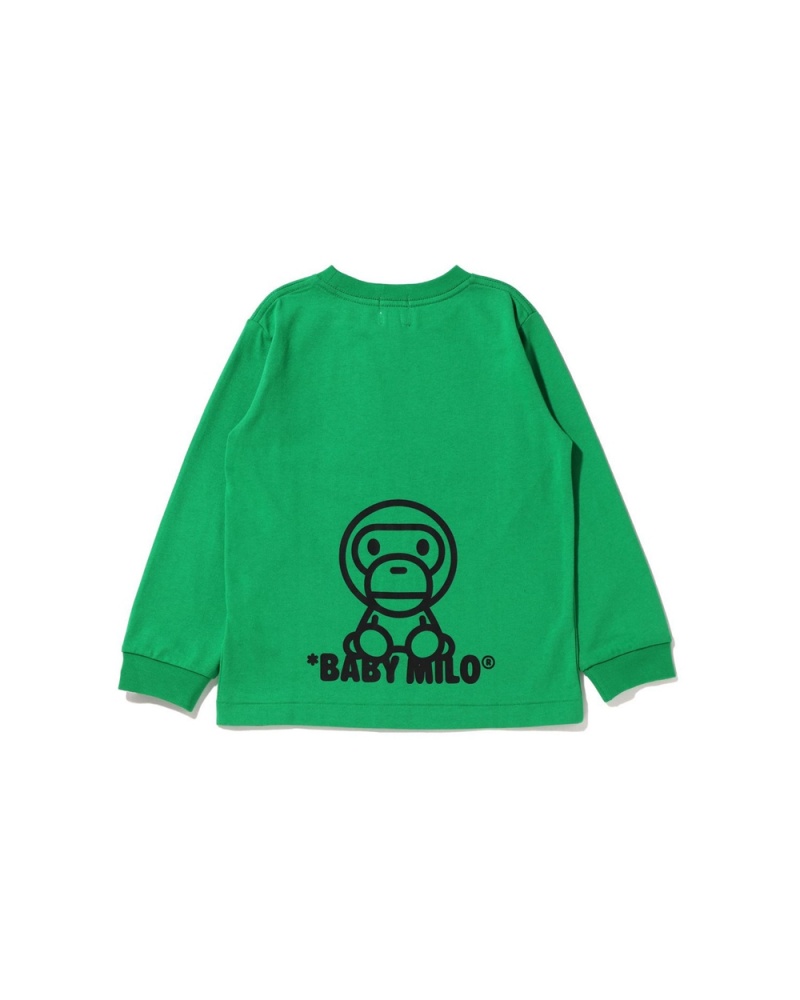 Hauts Bape All Baby Milo Mix L/S Menthe Enfant | BTV-92780638